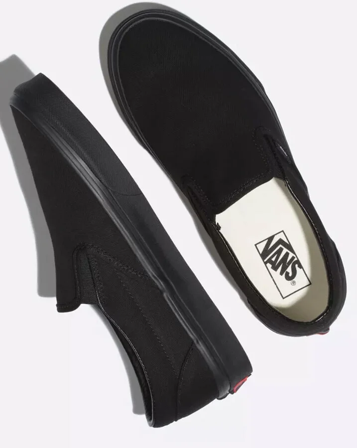 VANS Classic Slip-On Black & Black Shoes - Image 3