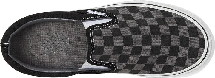 Vans Classic Slip On Checkerboard Skate Shoes (Checkerboard) Black/Pewter : Men's 6.5 - Women's 8 Medium, Canvas/Leather/Suede - Image 3
