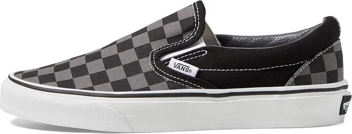 Vans Classic Slip On Checkerboard Skate Shoes (Checkerboard) Black/Pewter : Men's 6.5 - Women's 8 Medium, Canvas/Leather/Suede - Image 7