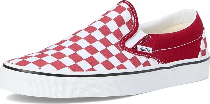 Vans Classic Slip On Checkerboard Skate Shoes Checkerboard Chili Pepper : Men's 7.5 - Women's 9 Medium, Canvas/Leather/Suede - Image 5