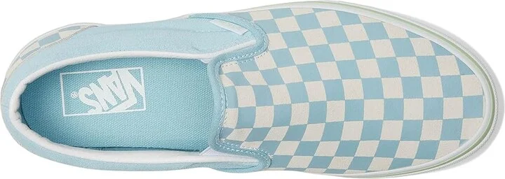Vans Classic Slip On Checkerboard Skate Shoes Checkerboard Crystal Blue : Men's 10 - Women's 11.5 Medium, Canvas/Leather/Suede - Image 2