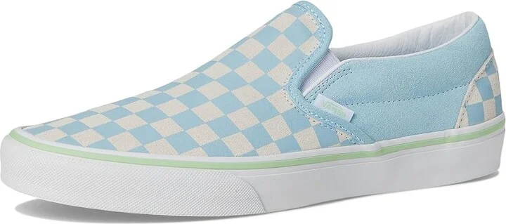 Vans Classic Slip On Checkerboard Skate Shoes Checkerboard Crystal Blue : Men's 10 - Women's 11.5 Medium, Canvas/Leather/Suede - Image 5