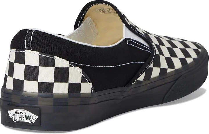 Vans Classic Slip On Checkerboard Skate Shoes Checkerboard White/Black : Men's 12 - Women's 13.5 Medium, Canvas/Leather/Suede - Image 4