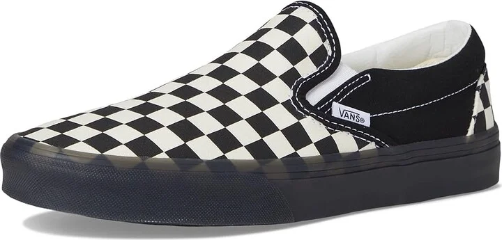 Vans Classic Slip On Checkerboard Skate Shoes Checkerboard White/Black : Men's 12 - Women's 13.5 Medium, Canvas/Leather/Suede - Image 5