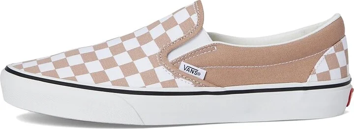 Vans Classic Slip On Checkerboard Skate Shoes Color Theory Checkerboard Warm Taupe : Men's 3.5 - Women's 5 Medium, Canvas/Leather/Suede - Image 6