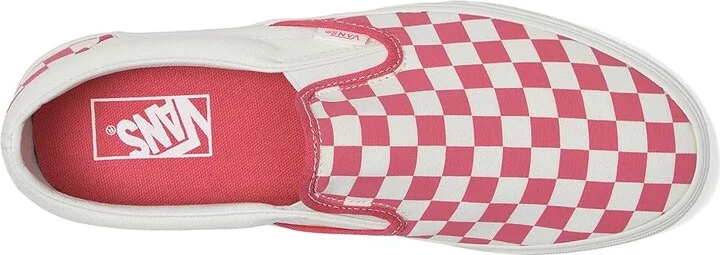 Vans Classic Slip On Checkerboard Skate Shoes Honeysuckle : Men's 7 - Women's 8.5 Medium, Canvas/Leather/Suede - Image 2