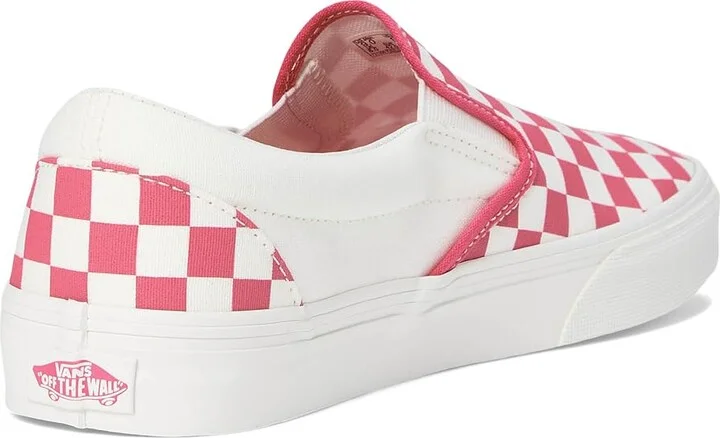 Vans Classic Slip On Checkerboard Skate Shoes Honeysuckle : Men's 7 - Women's 8.5 Medium, Canvas/Leather/Suede - Image 4