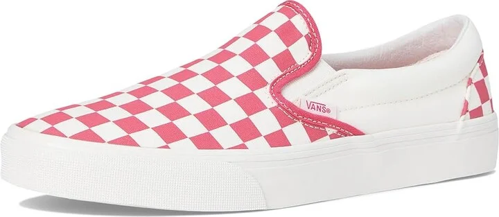 Vans Classic Slip On Checkerboard Skate Shoes Honeysuckle : Men's 7 - Women's 8.5 Medium, Canvas/Leather/Suede - Image 5