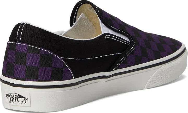 Vans Classic Slip On Checkerboard Skate Shoes Pop Check Gothic Grape : Men's 9.5 - Women's 11 Medium, Canvas/Leather/Suede - Image 4