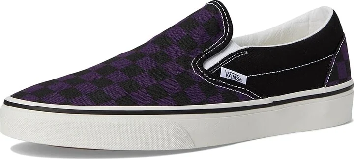 Vans Classic Slip On Checkerboard Skate Shoes Pop Check Gothic Grape : Men's 9.5 - Women's 11 Medium, Canvas/Leather/Suede - Image 5