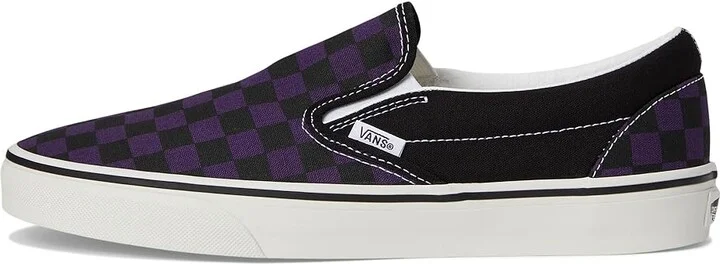 Vans Classic Slip On Checkerboard Skate Shoes Pop Check Gothic Grape : Men's 9.5 - Women's 11 Medium, Canvas/Leather/Suede - Image 6