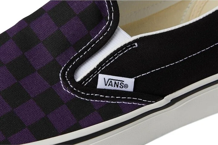 Vans Classic Slip On Checkerboard Skate Shoes Pop Check Gothic Grape : Men's 9.5 - Women's 11 Medium, Canvas/Leather/Suede - Image 7
