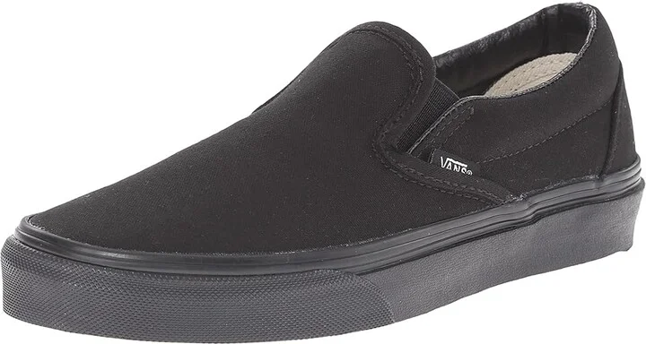 Vans Classic Slip-On Shoes Black/Black (Canvas) : Men's 7 - Women's 8.5 Medium - Image 2