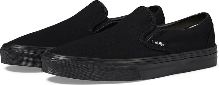 Vans Classic Slip-On Shoes Black/Black (Canvas) : Men's 7 - Women's 8.5 Medium