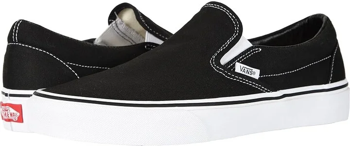 Vans Classic Slip-On Shoes Black (Canvas) : Men's 6.5 - Women's 8 Medium