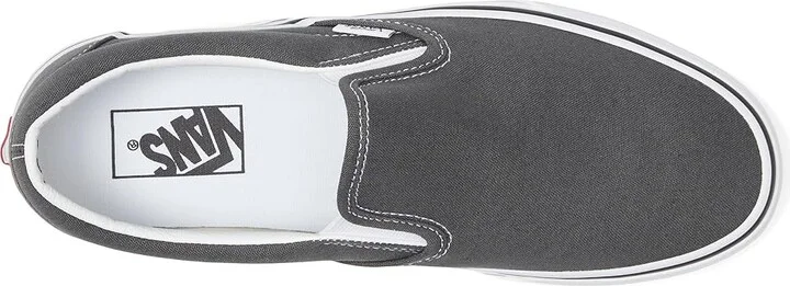 Vans Classic Slip-On Shoes Charcoal (Canvas) : Men's 3.5 - Women's 5 Medium - Image 3