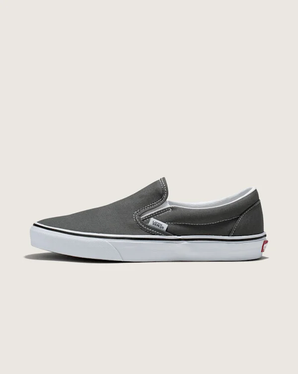 Vans Classic Slip-On Shoes (Charcoal Grey) - 3.5 Boys / 5.0 Women