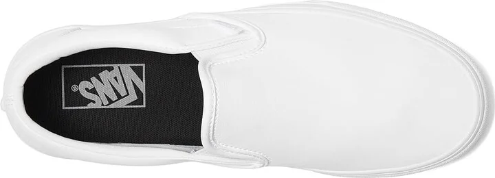 Vans Classic Slip-On Shoes (Classic Tumble) True White : Men's 3.5 - Women's 5 Medium, Canvas/Leather/Suede - Image 3