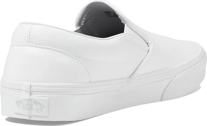 Vans Classic Slip-On Shoes (Classic Tumble) True White : Men's 3.5 - Women's 5 Medium, Canvas/Leather/Suede - Image 5