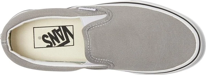 Vans Classic Slip-On Shoes Drizzle/True White : Men's 3.5 - Women's 5 Medium, Canvas - Image 2