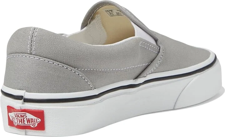 Vans Classic Slip-On Shoes Drizzle/True White : Men's 3.5 - Women's 5 Medium, Canvas - Image 4