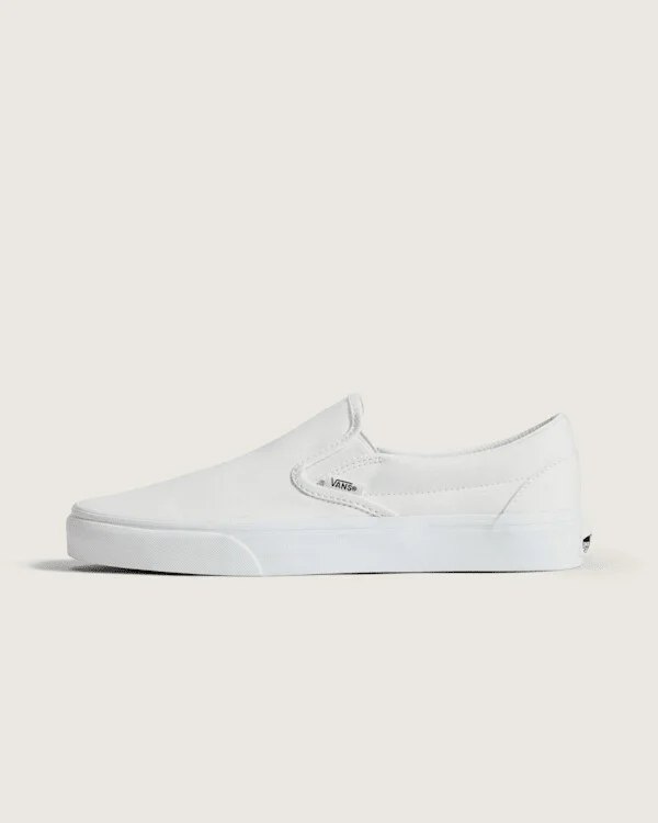 Vans Classic Slip-On Shoes (True White) - 3.5 Boys / 5.0 Women