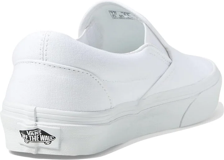 Vans Classic Slip-On Shoes True White (Canvas) : Men's 9.5 - Women's 11 Medium - Image 5
