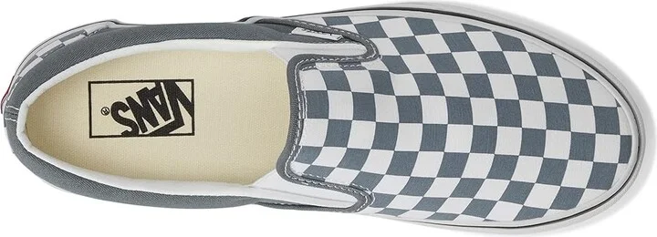Vans Classic Slip-On Skate Shoes Color Theory Checkerboard Stormy Weather : Men's 10 - Women's 11.5 Medium, Canvas/Leather/Suede - Image 2
