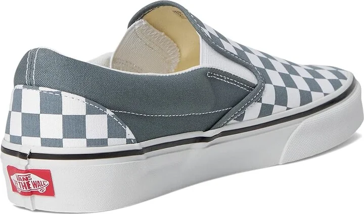 Vans Classic Slip-On Skate Shoes Color Theory Checkerboard Stormy Weather : Men's 10 - Women's 11.5 Medium, Canvas/Leather/Suede - Image 4
