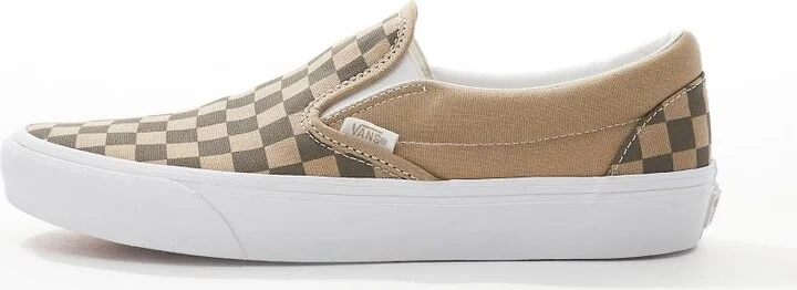 Vans Classic Slip-on sneakers in beige checkerboard print - Image 2