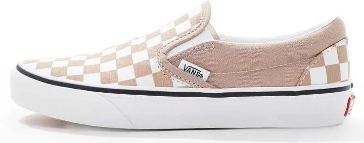 Vans Classic Slip-On sneakers in taupe and white - Image 4