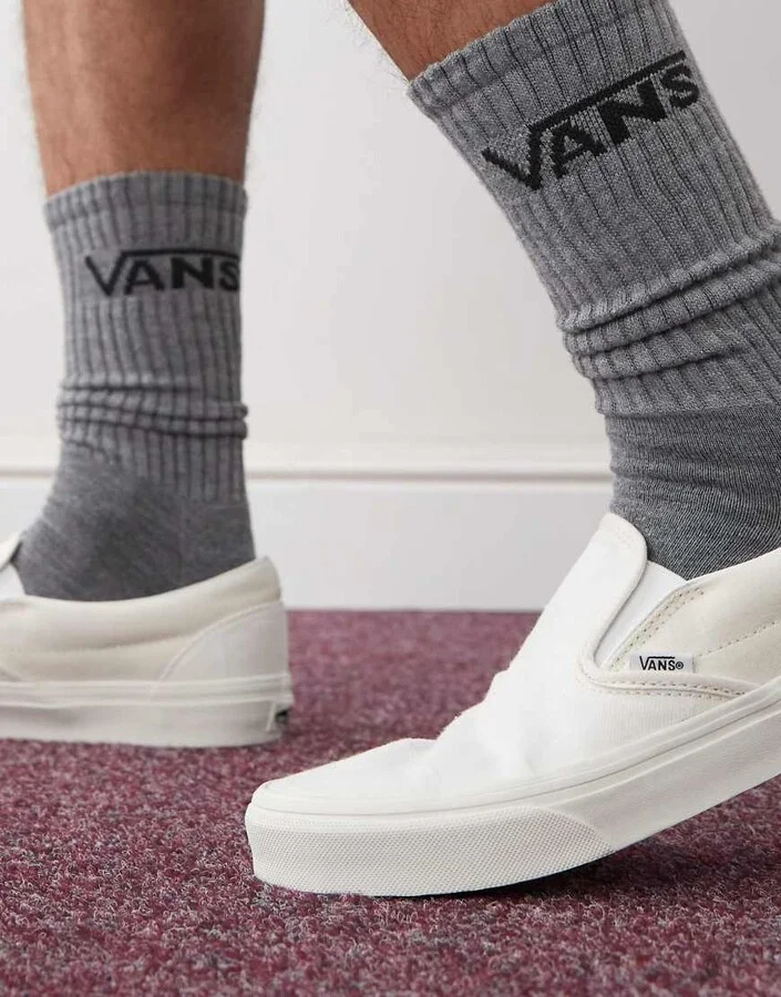 Vans Classic Slip-On sneakers in white checkerboard - Image 3