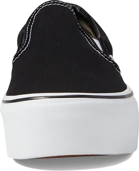 Vans Classic Slip-On Stackform Shoes Canvas Black/True White : Men's 3.5 - Women's 5 Medium, Textile - Image 5