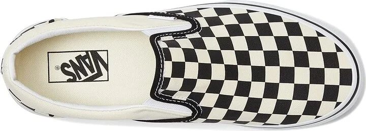 Vans Classic Slip-On Stackform Shoes Checkerboard Black/Classic White : Men's 3.5 - Women's 5 Medium, Textile - Image 2
