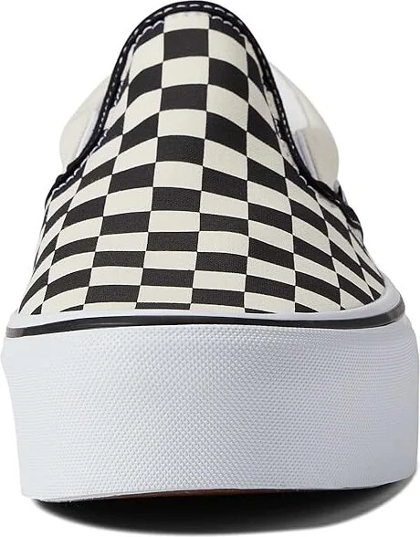 Vans Classic Slip-On Stackform Shoes Checkerboard Black/Classic White : Men's 3.5 - Women's 5 Medium, Textile - Image 5
