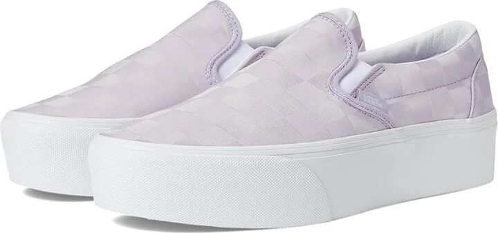 Vans Classic Slip-On Stackform Shoes Lilac : Men's 12 - Women's 13.5 Medium, Textile