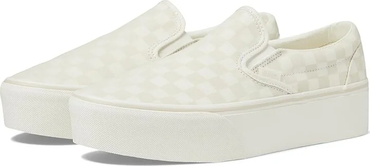 Vans Classic Slip-On Stackform Shoes Marshmallow/Turtledove 1 : Men's 10 - Women's 11.5 Medium, Textile