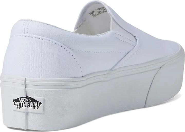 Vans Classic Slip-On Stackform Shoes True White : Men's 4 - Women's 5.5 Medium, Textile - Image 4