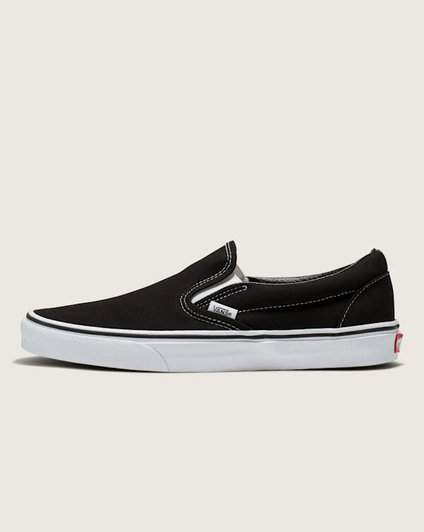Vans Classic Slip-On Wide Shoes (Black) - 3.5 Boys / 5.0 Women