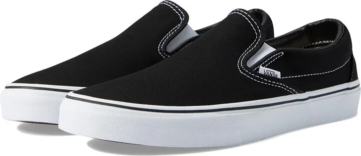 Vans Classic Slip-On Wide Shoes Black : Men's 7 - Women's 8.5 Wide, Textile