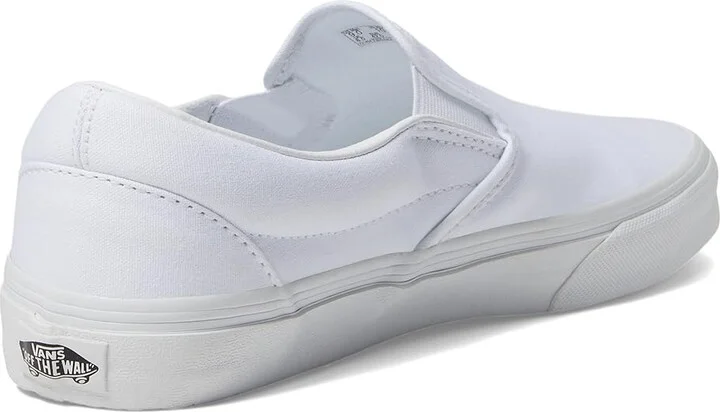 Vans Classic Slip-On Wide Shoes Canvas True White : Men's 4.5 - Women's 6 Medium, Textile - Image 4