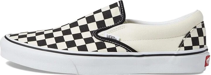 Vans Classic Slip-On Wide Shoes Checkerboard Black/Classic White : Men's 9.5 - Women's 11 Wide, Textile - Image 6