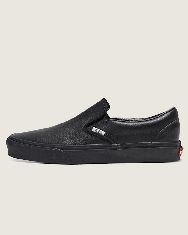 Vans Customs Classic Slip-On Leather Shoes - 3.5 Boys / 5.0 Women