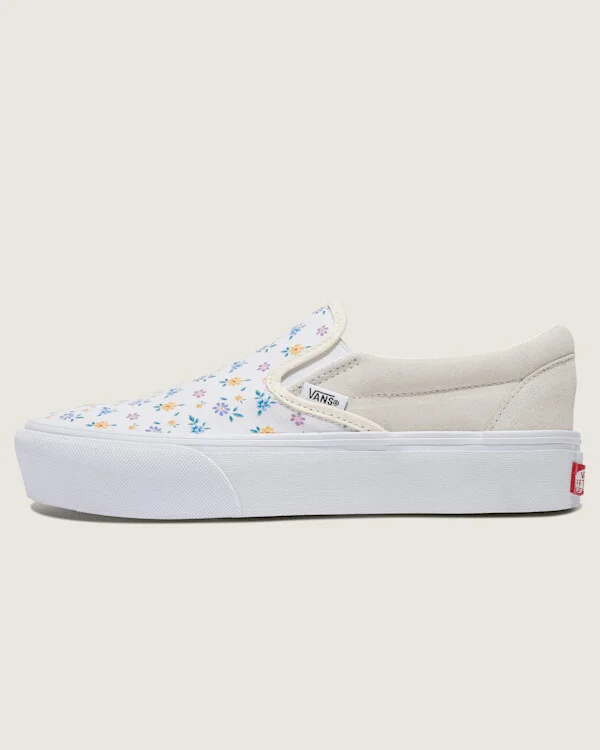 Vans Customs Classic Slip-On Platform Shoes - 3.5 Boys / 5.0 Women