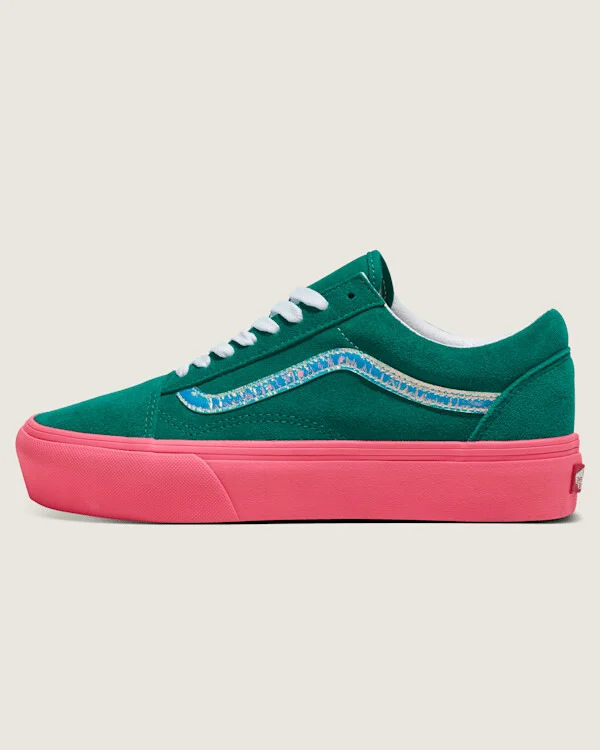 Vans Customs Old Skool Platform Suede Shoes Women - 3.5 Boys / 5.0