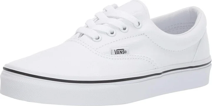 Vans Era Shoes True White : Men's 4 - Women's 5.5 Medium, Canvas/Leather/Suede - Image 2