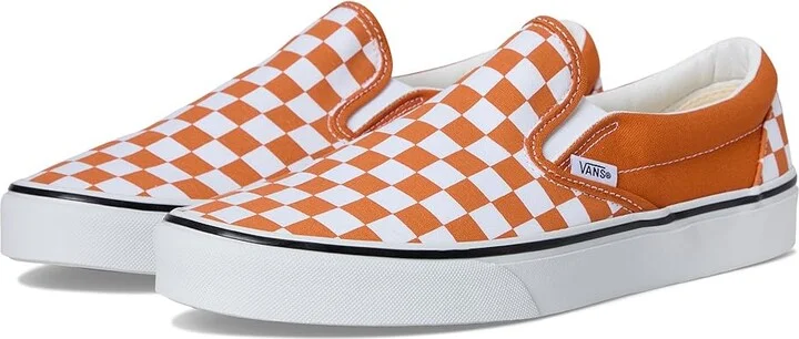 Vans Fu Classic Slip-On Athletic Shoes Color Theory Checkerboard Marmalade : Men's 4 - Women's 5.5 Medium, Canvas