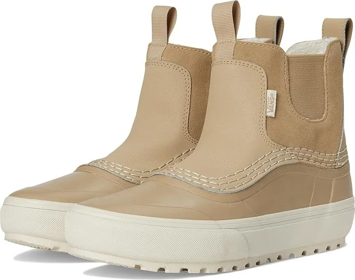 Vans FU MTEtm Standard Mid Chelsea Waterproof Snow Shoes Beige/Khaki : Men's 3.5 - Women's 5 Medium, Leather/Rubber