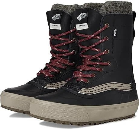 Vans FU MTEtm Standard Waterproof Snow Shoes Black/Red : Men's 7 - Women's 8.5 Medium, Leather