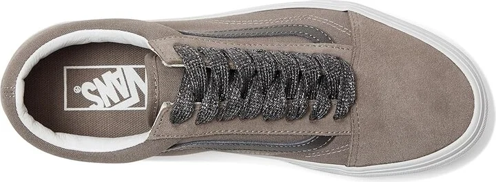 Vans FU Old Skool Shoes High Shine Gunmetal : Men's 7 - Women's 8.5 Medium, Leather - Image 2